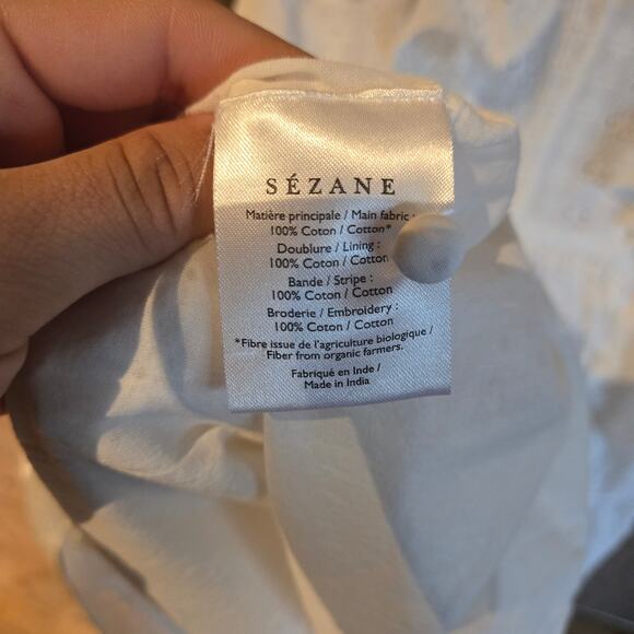 Sezane Robe Alexane White Dress Size: 36 - Picture 6 of 6